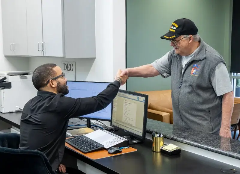 Greeting Patient at Dental Office